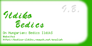 ildiko bedics business card
